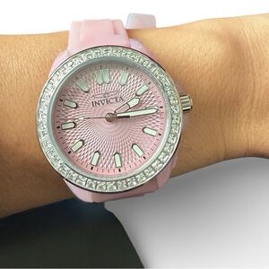 Invicta Pink Crystal Bezel Women's Watch